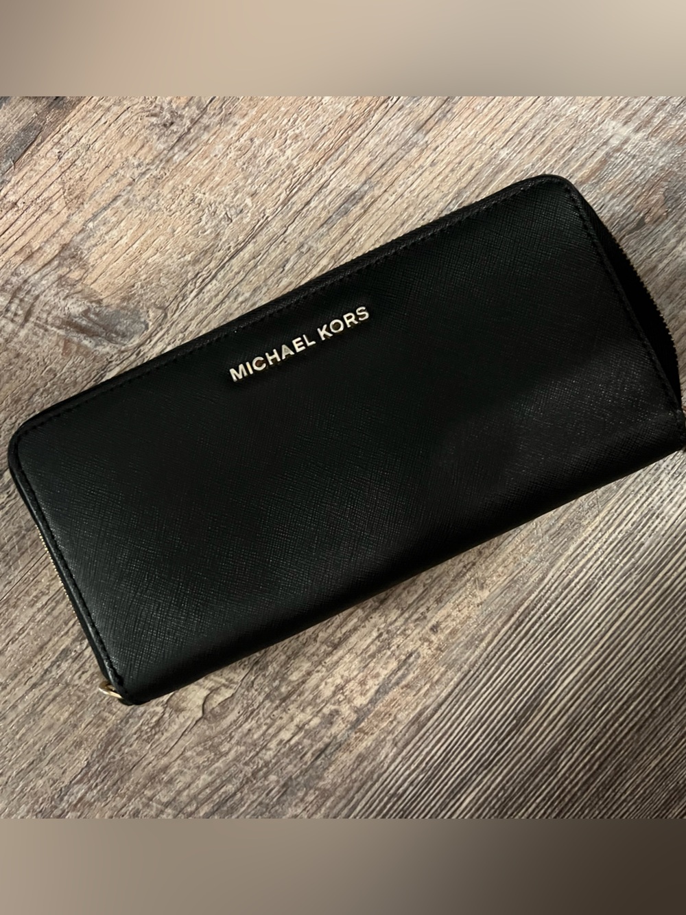 Michael Kors Black Large Saffiano Wallet